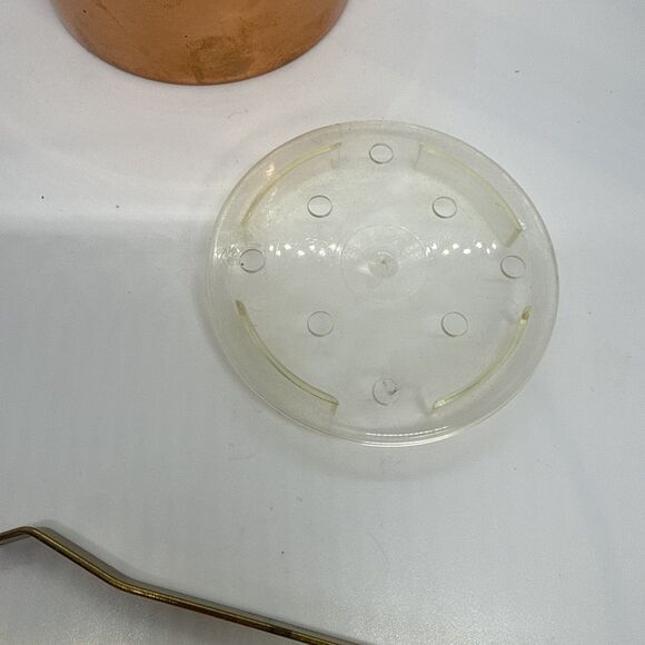 Copper Glass Ice Cube Container Ice Bucket with Pliers Vintage 1960s - 1970s - Picture 4 of 9